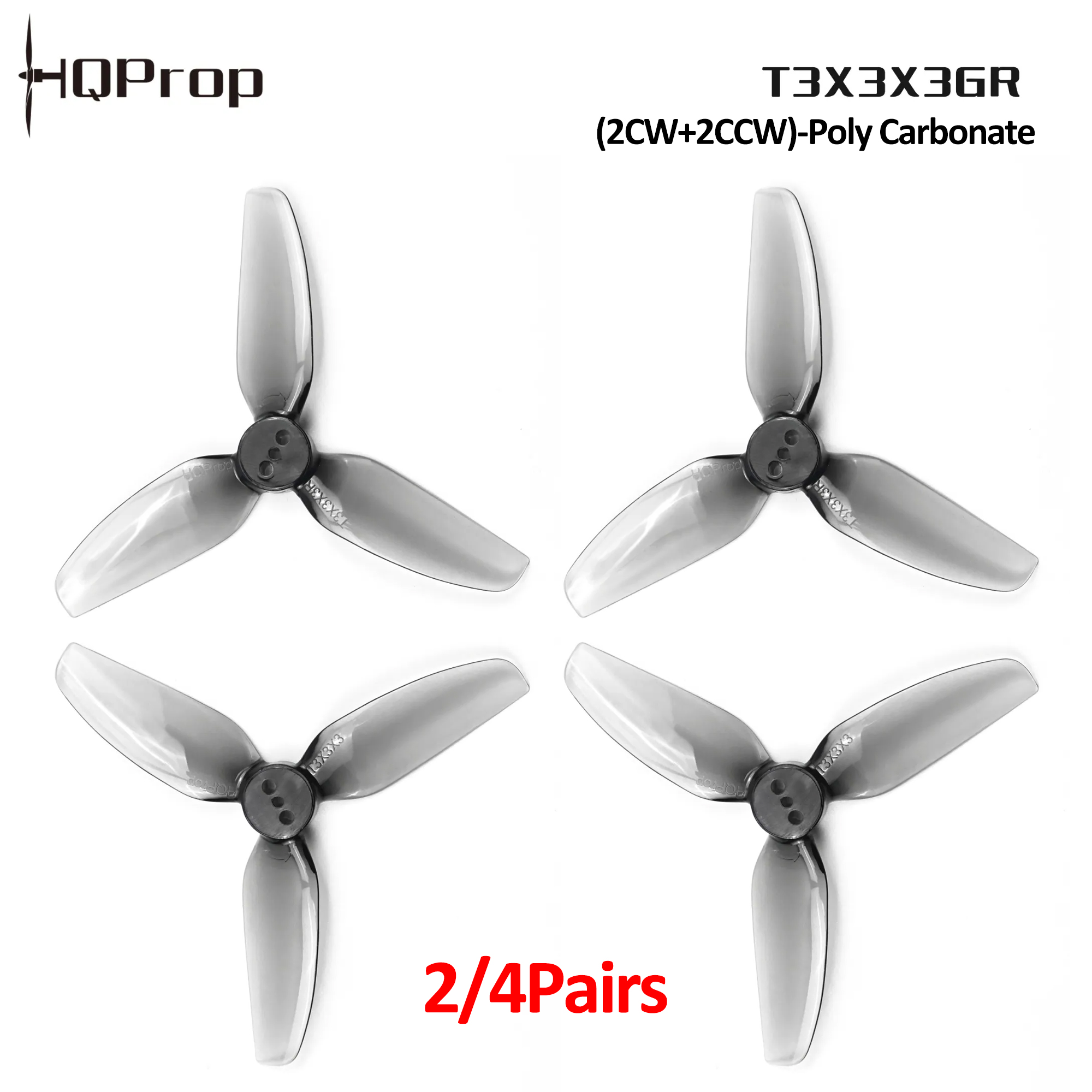 2/4 Pasang Baling-baling HQPro - Drone Racing Motor ulasan dan harga